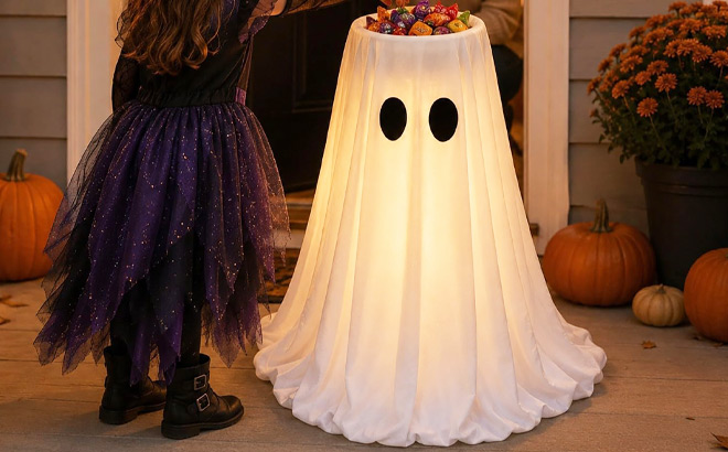 Halloween Ghost Lighted Candy Bowl Halloween Ghost Lighted Candy Bowl