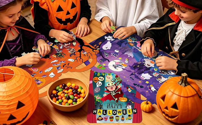 Halloween Reusable Sticker Books 3 Pack