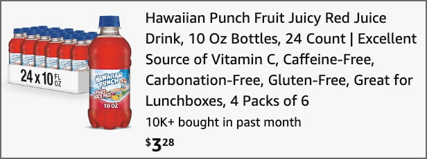 Hawaiian Punch Fruit Juicy Red Juice Drink 24 Pack at Checkout