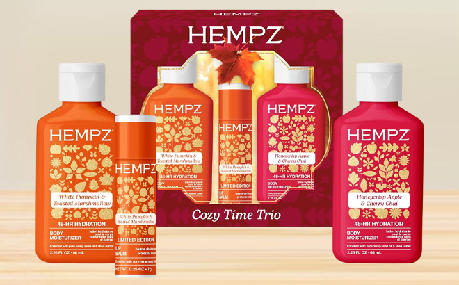 Hempz 3 Piece Mini Moisturizer and Lip Balm Kit Hempz 3 Piece Mini Moisturizer and Lip Balm Kit