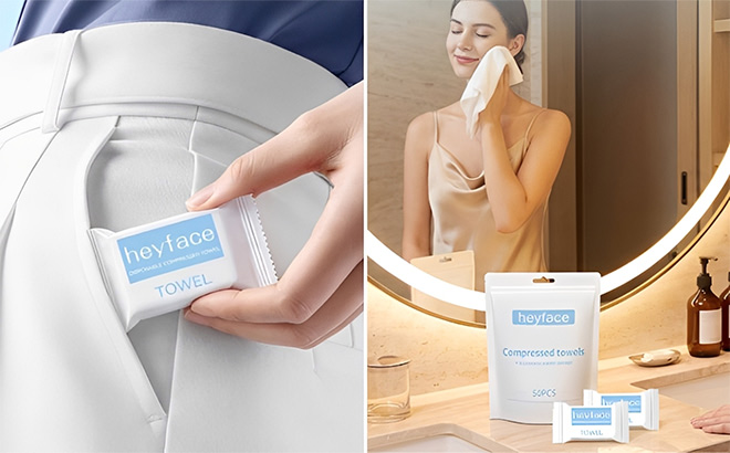 Heyface Compressed Towels Tablets 50 Piece