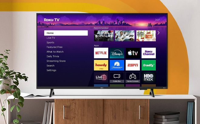 Hiro Roku 43 inch Full HD Smart TV on the Desk Hiro Roku 43 inch Full HD Smart TV on the Desk