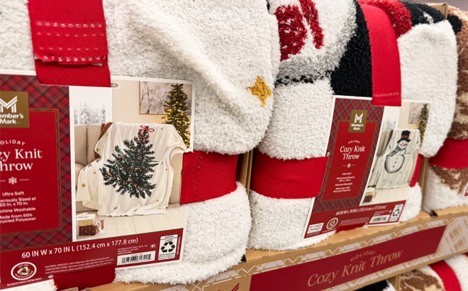 Holiday Cozy Knit Throws at Sams Club