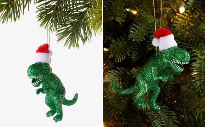 Holiday Lane Eclectic Charms Dinosaur with Hat Tree Ornament Holiday Lane Eclectic Charms Dinosaur with Hat Tree Ornament