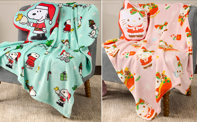 Holiday Throw and Pillow Sets