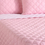 Home Reflections Diamond Quilt Sham Set in Coral Blush