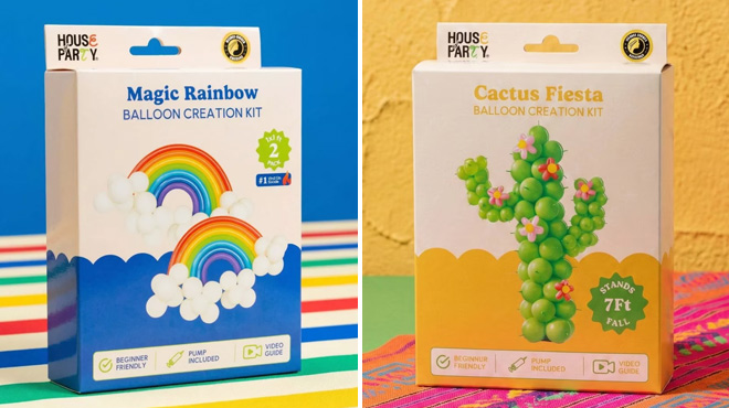 House of Party Balloon Creation Kit Magical Rainbows and Cactus House of Party Balloon Creation Kit Magical Rainbows and Cactus