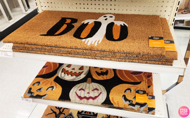 Hyde and EEK Boutique Ghost BOO Halloween Coir Doormats