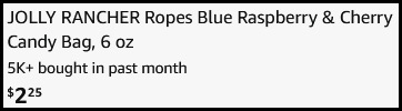 JOLLY RANCHER Ropes Blue Raspberry and Cherry Candy Checkout JOLLY RANCHER Ropes Blue Raspberry and Cherry Candy Checkout