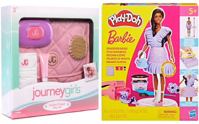 Journey Girls Plush Diaper Bag Set