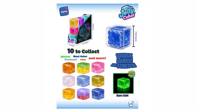 Just Toys Jelly Sensory Squish 2 5 in Cube 1 Just Toys Jelly Sensory Squish 2 5 in Cube 1