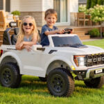 Kids Driving the Ford F150 Raptor Powered Ride on Truck