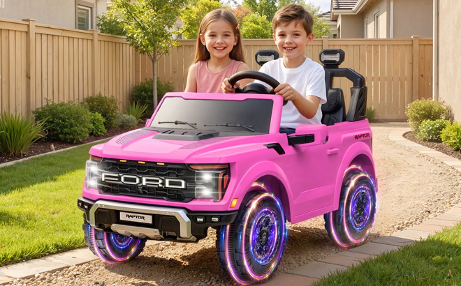 Kids in the Ford F150 Raptor Powered Ride on Truck Kids in the Ford F150 Raptor Powered Ride on Truck