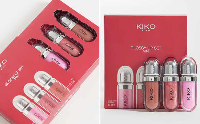 Kiko Milano 3 Piece Glossy Mini Lip Sets Kiko Milano 3 Piece Glossy Mini Lip Sets