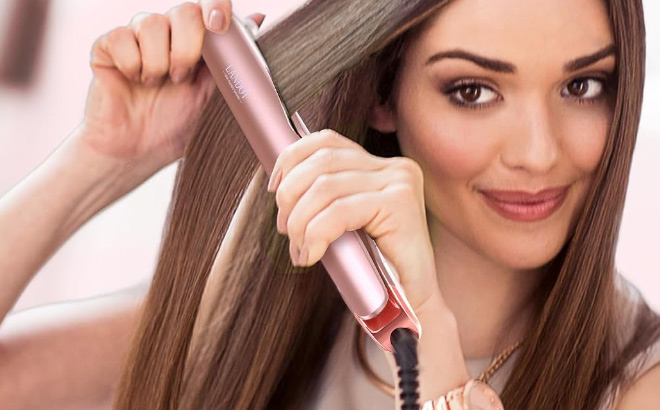 LANDOT 2 in 1 Hair Straightener Curler