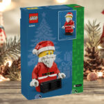 LEGO Iconic Up Scaled Santa Minifigure Minifigure on a Christmas Table