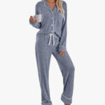LILLUSORY Womens Long Sleeve Pajama Set