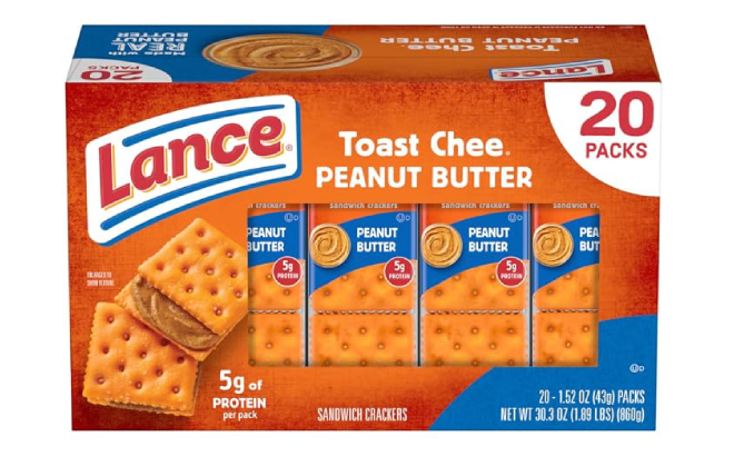 Lance ToastChee Peanut Butter Sandwich Crackers Lance ToastChee Peanut Butter Sandwich Crackers