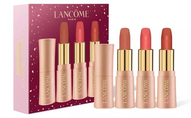 Lancome 3 Piece LAbsolu Rouge Intimatte Soft Matte Lipstick Trio Gift Set Lancome 3 Piece LAbsolu Rouge Intimatte Soft Matte Lipstick Trio Gift Set