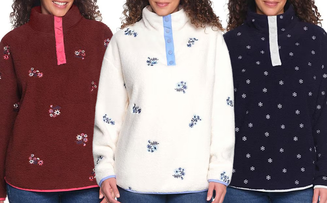 Lands End Womens Sherpa Pullover