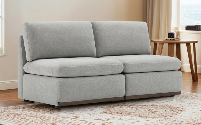 Latitude Run Upholstered Modular Armless Sofa Latitude Run Upholstered Modular Armless Sofa