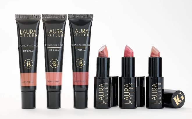 Laura Geller 6 Piece Lipstick SPF Lip Gloss Kit Laura Geller 6 Piece Lipstick SPF Lip Gloss Kit