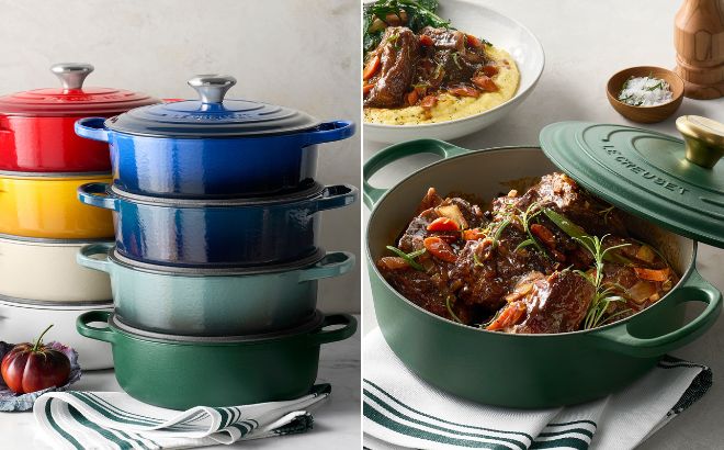 Le Creuset Enameled Cast Iron 3 5qt Signature Wide Round Oven Le Creuset Enameled Cast Iron 3 5qt Signature Wide Round Oven