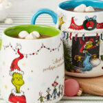 Lenox WhoVille Grinch Fireplace Mugs Set of 2