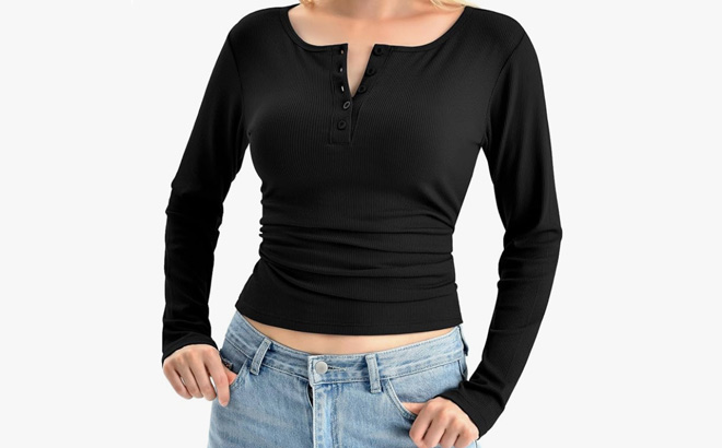 Long Sleeve Henley Shirt