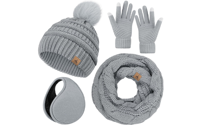 Lorome 4 Piece Winter Beanie Set