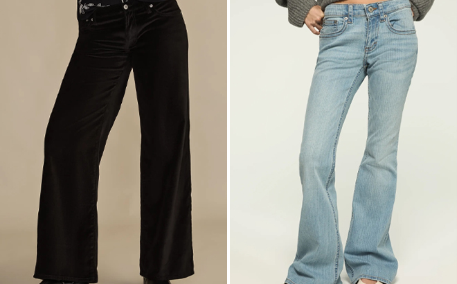 Lucky Brand Womens Mid Rise Velvet Sweet Wide Leg and Low Rise Flare Jeans Lucky Brand Womens Mid Rise Velvet Sweet Wide Leg and Low Rise Flare Jeans