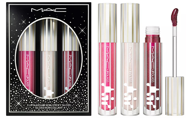 MAC 3 Piece Festive Affair Lipglass Air Trio Set MAC 3 Piece Festive Affair Lipglass Air Trio Set