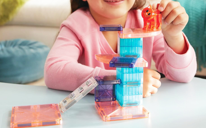 Magna Tiles Cat Tree 13 Piece Magnetic Construction Set Magna Tiles Cat Tree 13 Piece Magnetic Construction Set