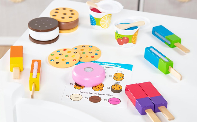 Melissa Doug Frozen Treats Wooden Ice Cream Pretend Play Food Set Melissa Doug Frozen Treats Wooden Ice Cream Pretend Play Food Set