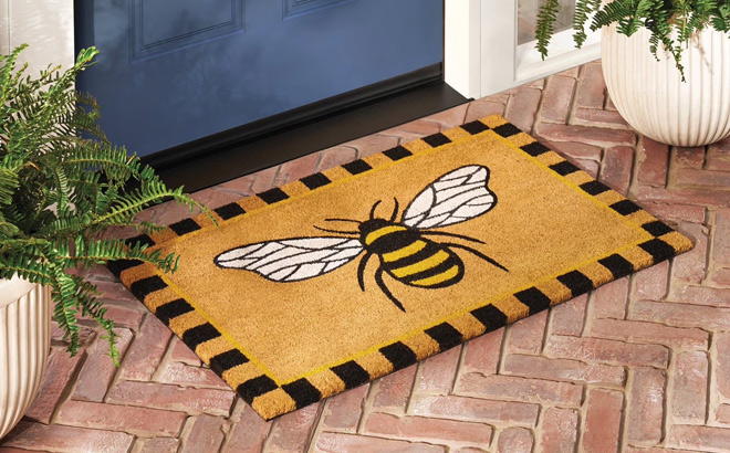 Members Mark Bee Coir Doormat on the Ground Members Mark Bee Coir Doormat on the Ground