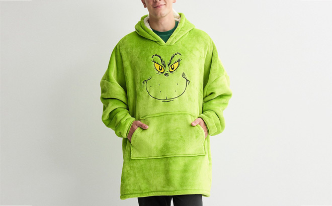 Mens The Grinch Blanket Hoodie Mens The Grinch Blanket Hoodie
