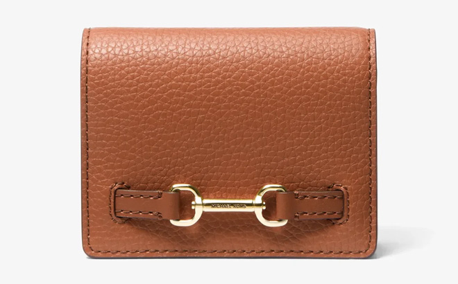 Michael Kors Carson Small Pebbled Leather Wallet in Luggage