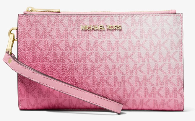 Michael Kors Jet Set Large Ombre Signature Logo Wristlet