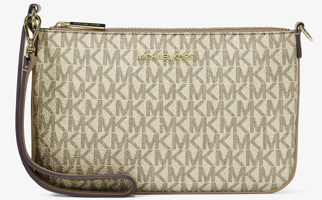 Michael Kors Jet Set Small Metallic Signature Logo Wristlet