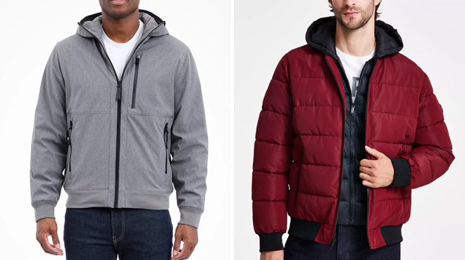 Michael Kors Mens Hooded Softshell Jacket