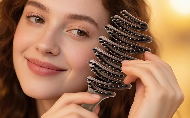 Natural Boar Bristle Hair Brush for Fine Hair Natural Boar Bristle Hair Brush for Fine Hair