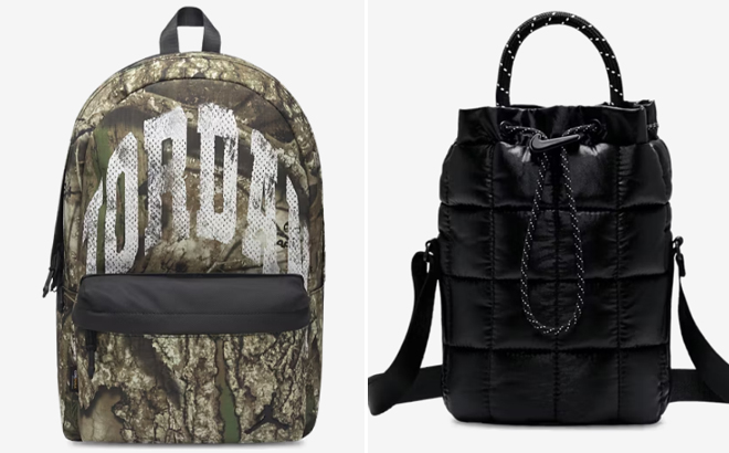 Nike Jordan Real Tree Backpack and Nike Puffle Tiny Tote Nike Jordan Real Tree Backpack and Nike Puffle Tiny Tote