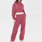 Nike Womens Mid Rise Pleated Sweatpants and Hoodie
