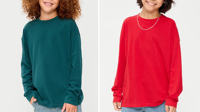 Old Navy Oversized Long Sleeve T Shirt for Boys