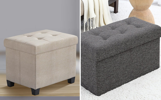 Ornavo Home Rectangle Small Storage Ottoman Ornavo Home Rectangle Small Storage Ottoman