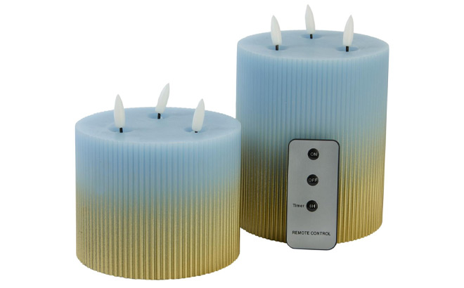 Oversized Ombre LED Candles with Remote 2 Pack Oversized Ombre LED Candles with Remote 2 Pack