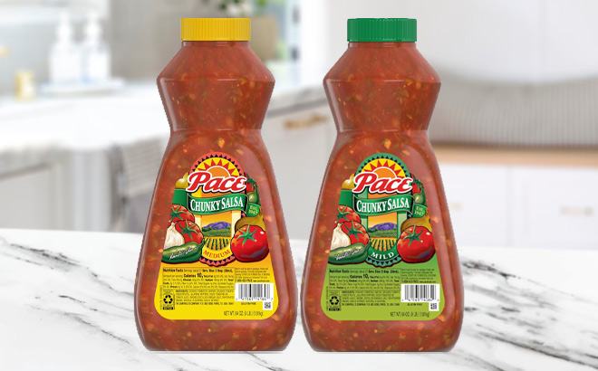 Pace Chunky Medium and Mild Salsa Bottles Pace Chunky Medium and Mild Salsa Bottles
