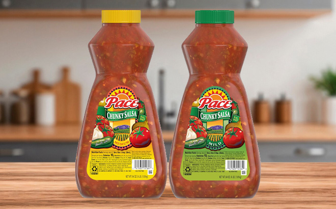 Pace Chunky Medium and Mild Salsa on the Table Pace Chunky Medium and Mild Salsa on the Table