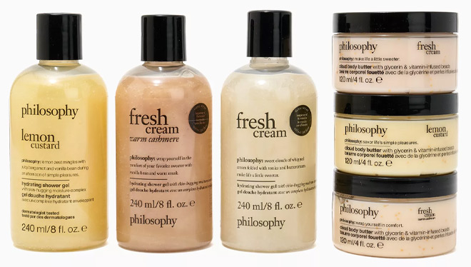Philosophy 6 Piece Shower Gel and Cloud Body Butter Set