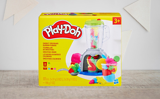 Play Doh Swirlin Smoothies Toy Blender Playset on the Table Play Doh Swirlin Smoothies Toy Blender Playset on the Table